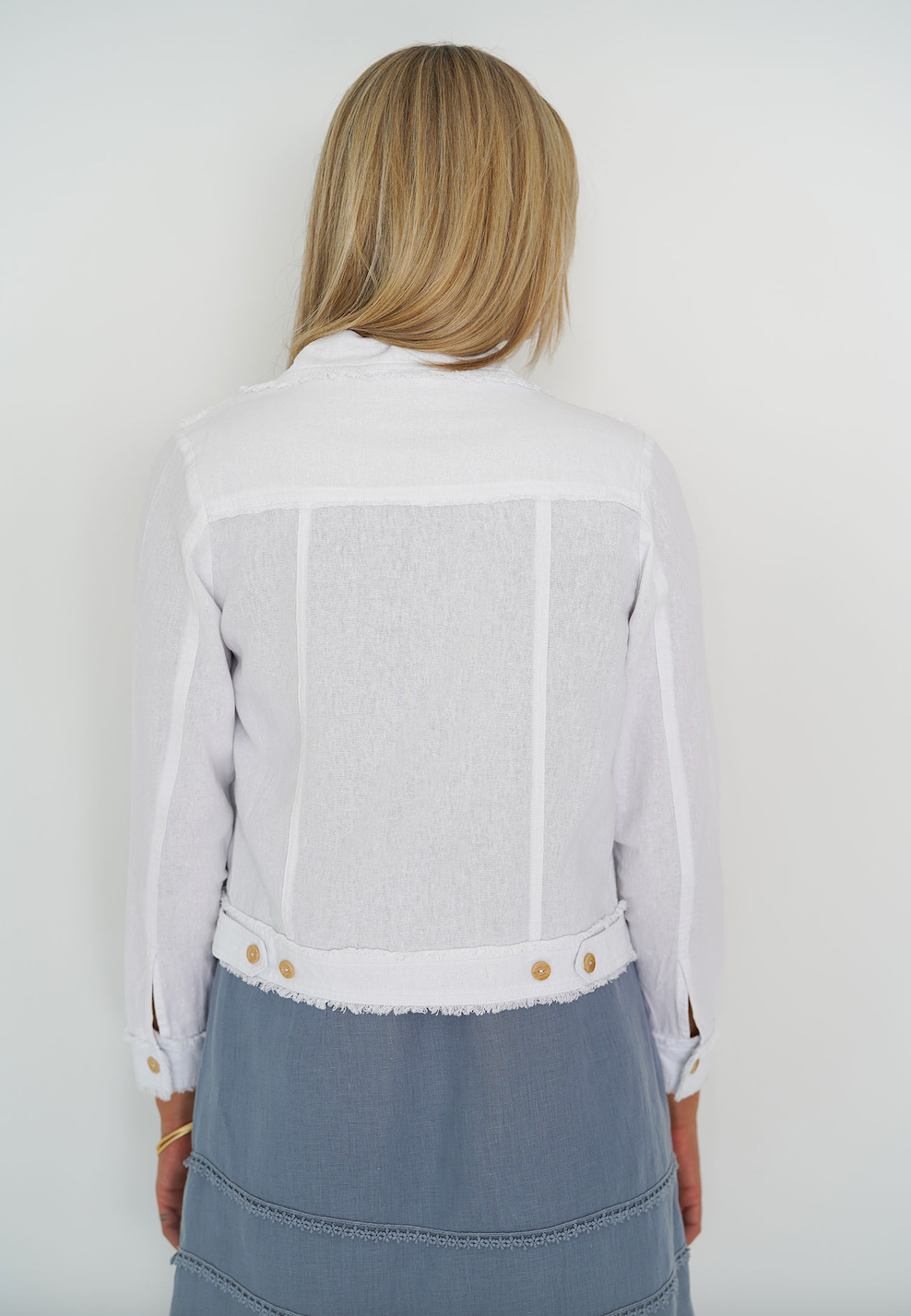 ISABELLA LINEN Jacket - white