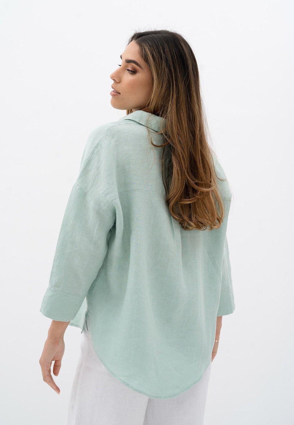 Empire Linen Shirt - Honeydew