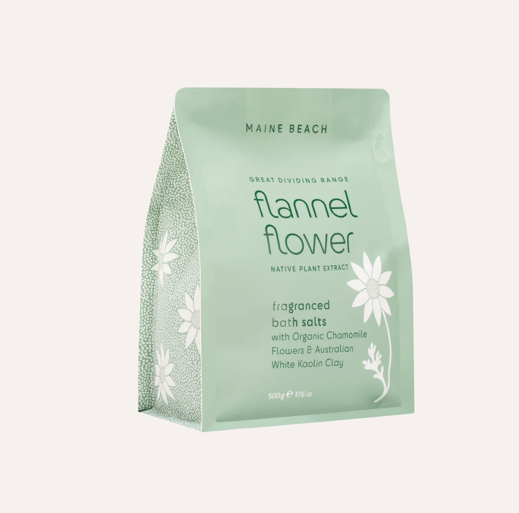 Flannel Flower Bath Salts Pouch 500g
