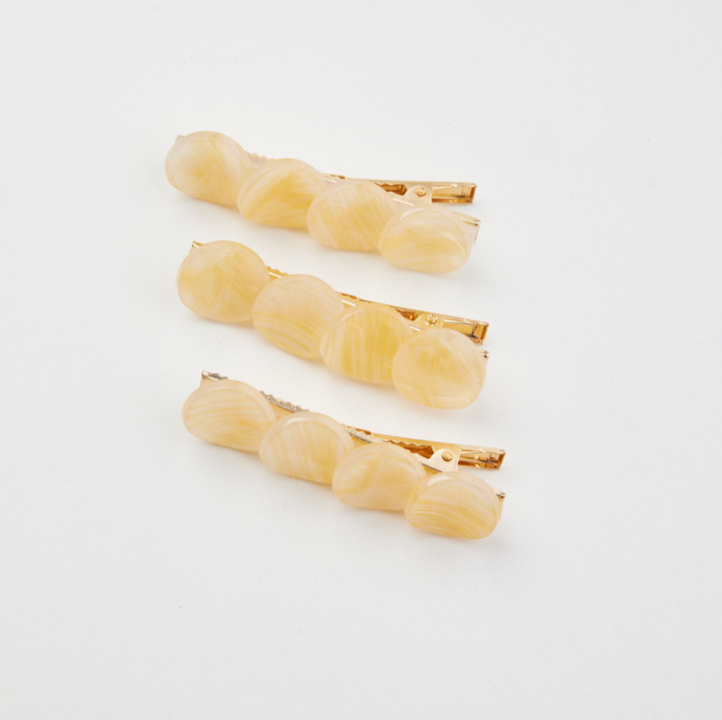 Emily Hair Clips Set 3 - Shell