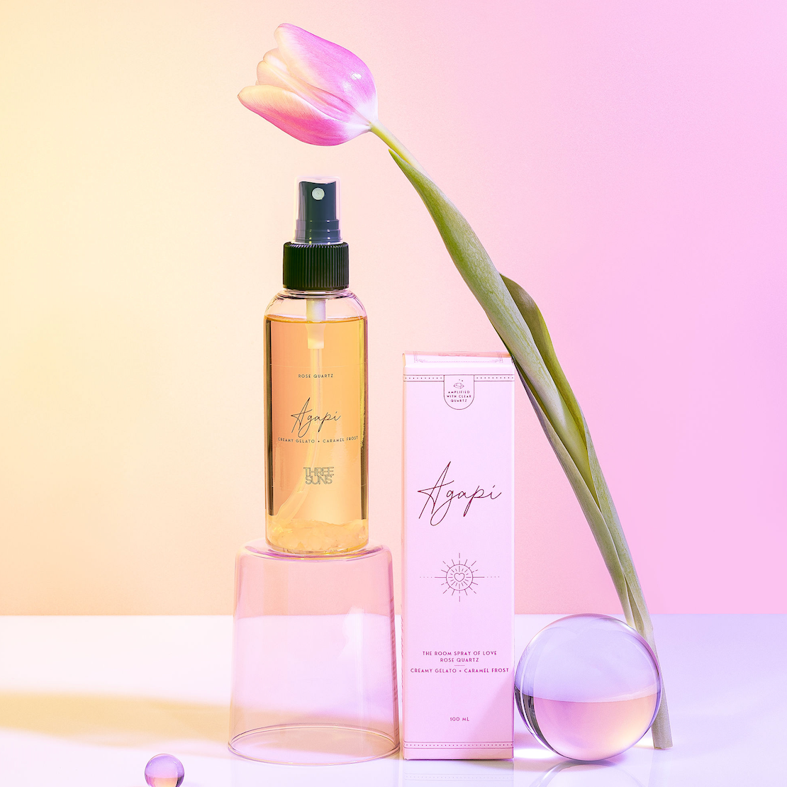 Agapi' | Crystal Room Spray Of Love | Creamy Gelato And Caramel Frost