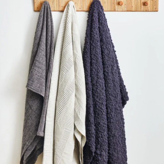 Alpine Textured Throw - Midnight - Daisy Grace Lifestyle