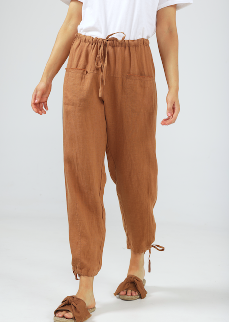 Amazon Pant - Tan Linen - Daisy Grace Lifestyle