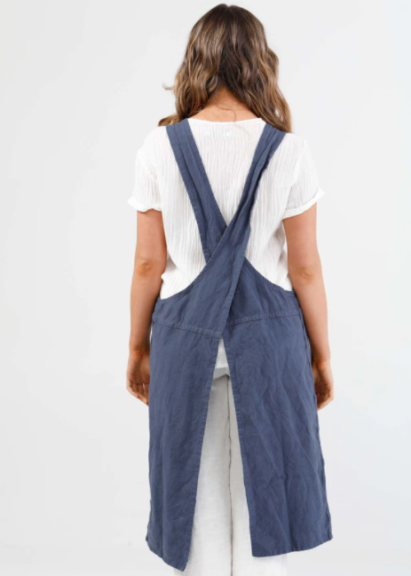 FRENCH APRON - NAVY - Daisy Grace Lifestyle
