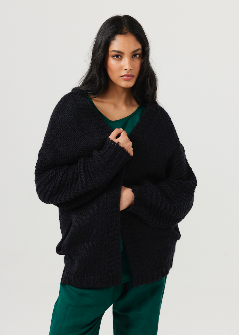 Salerno Cardigan - Black - Daisy Grace Lifestyle