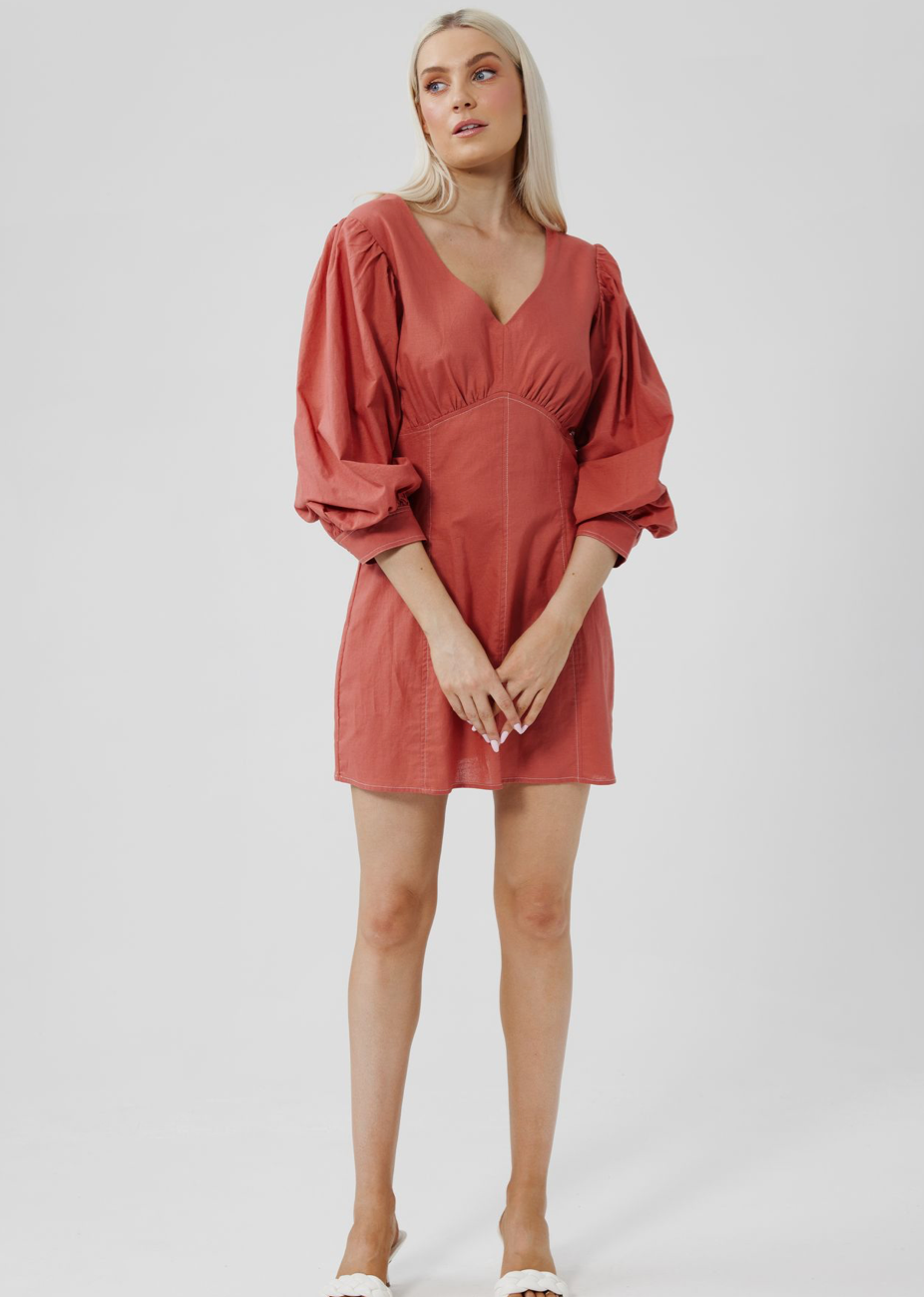 Lucy Dress - Sunset Cotton Linen - Daisy Grace Lifestyle