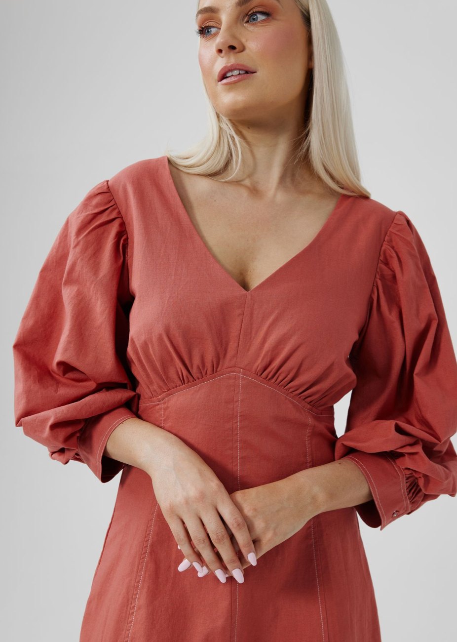 Lucy Dress - Sunset Cotton Linen - Daisy Grace Lifestyle