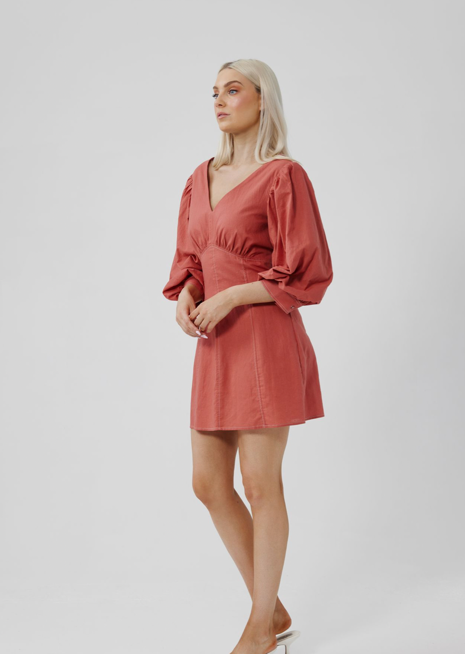 Lucy Dress - Sunset Cotton Linen - Daisy Grace Lifestyle