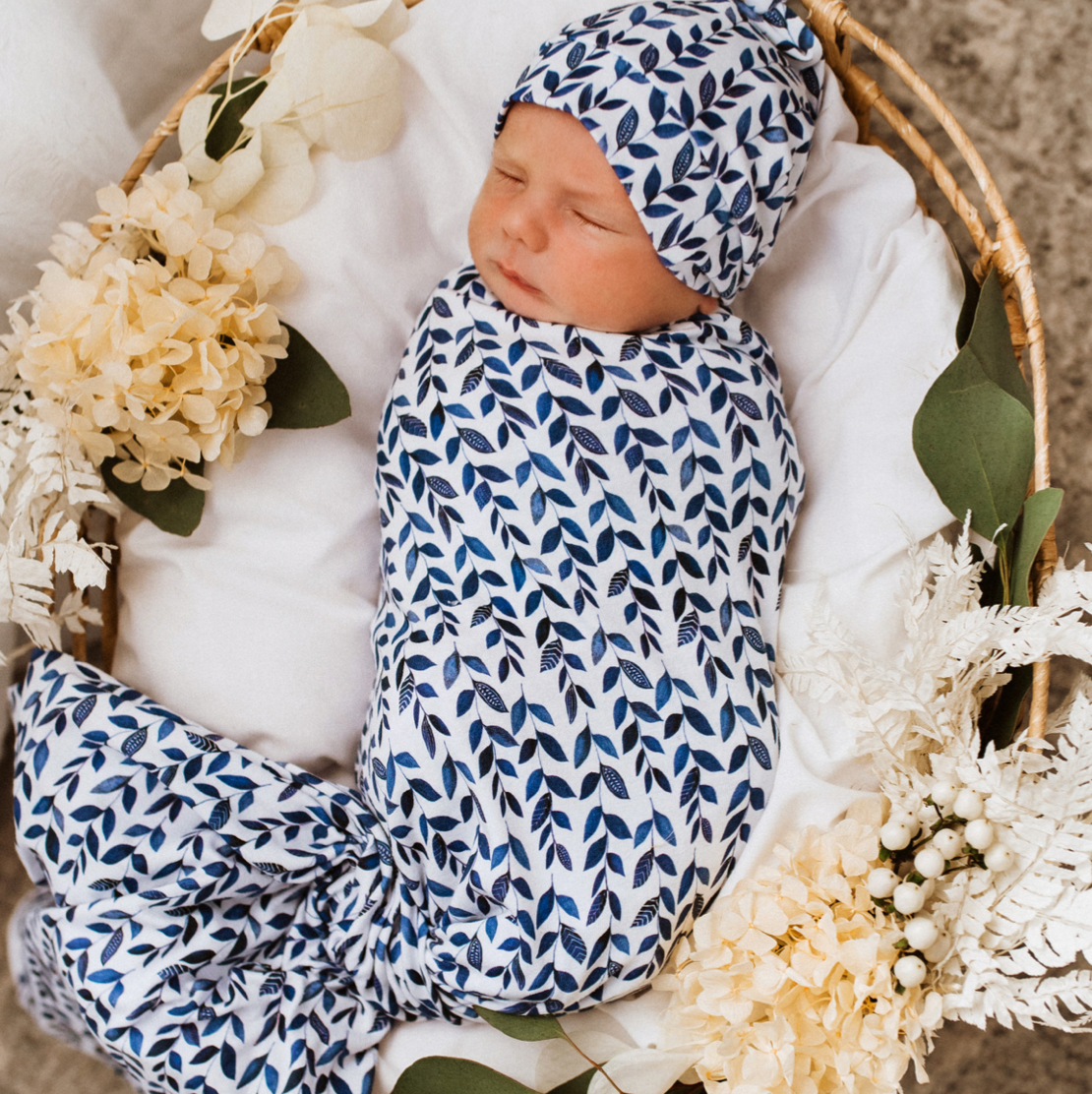 Nightshade | Baby Jersey Wrap & Beanie Set - Daisy Grace Lifestyle