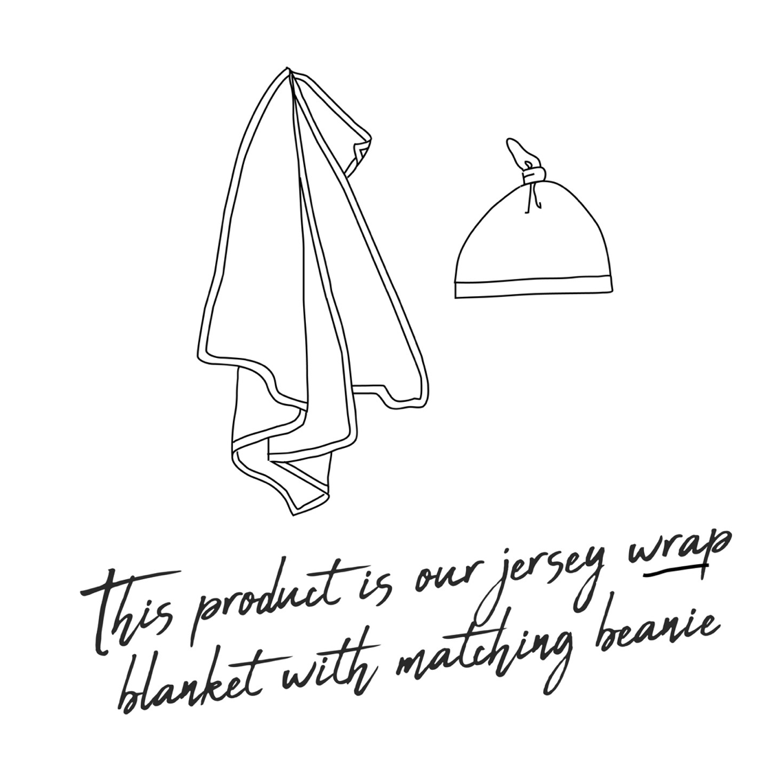 Nightshade | Baby Jersey Wrap & Beanie Set - Daisy Grace Lifestyle