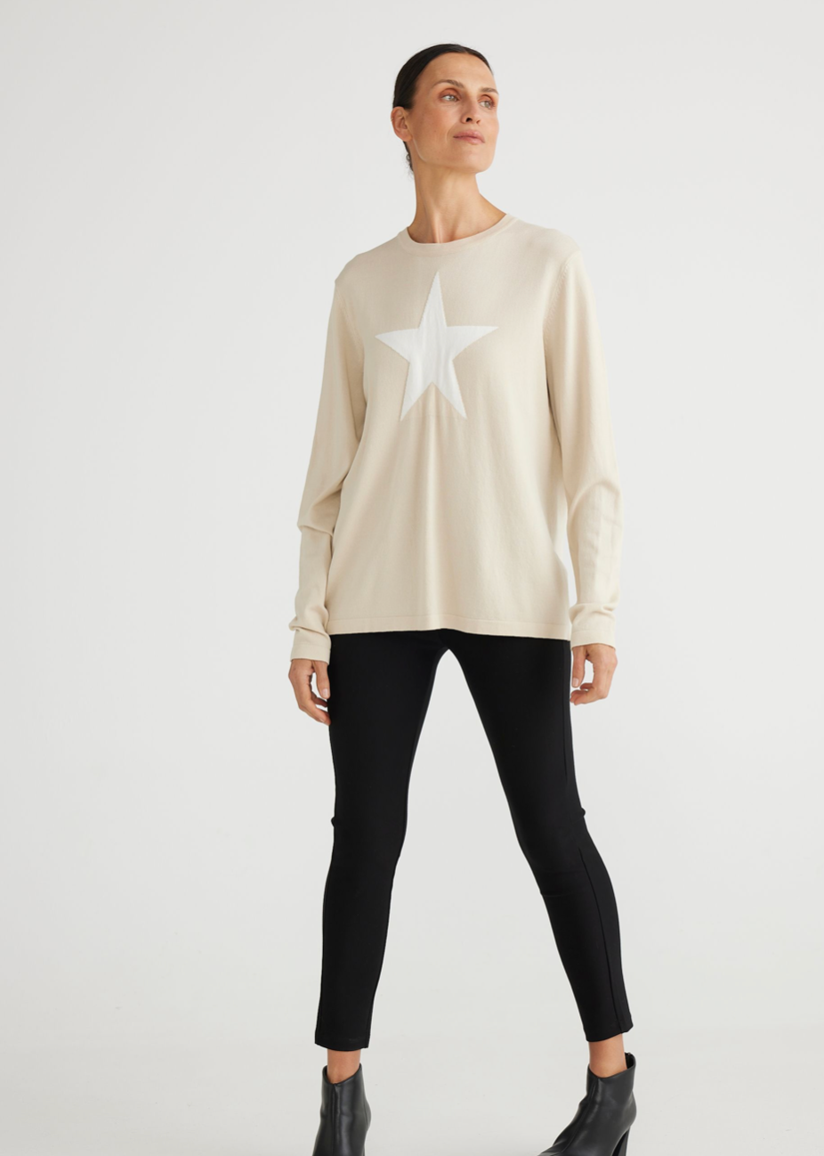 Petra Star Knit - Oat - Daisy Grace Lifestyle