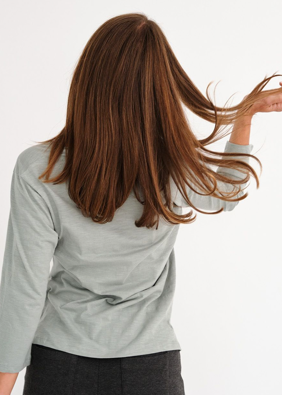 STELLA V-NECK - Eucalyptus - Daisy Grace Lifestyle
