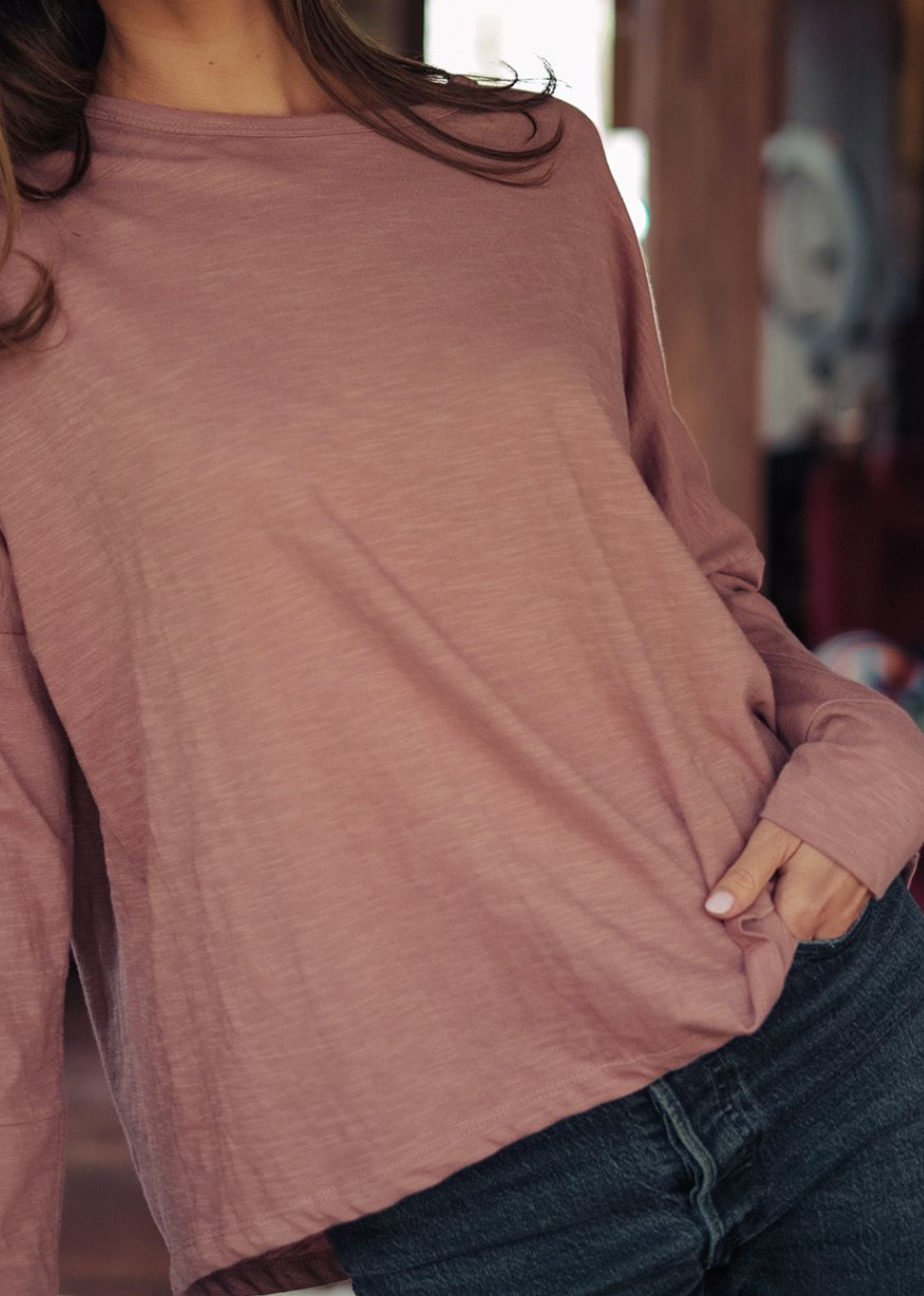 Dipster Tee - Mocha - Daisy Grace Lifestyle