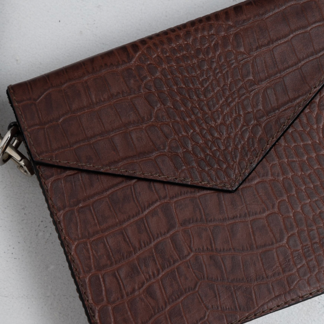 Mailbox Shoulder Bag - Brown Croc - Daisy Grace Lifestyle