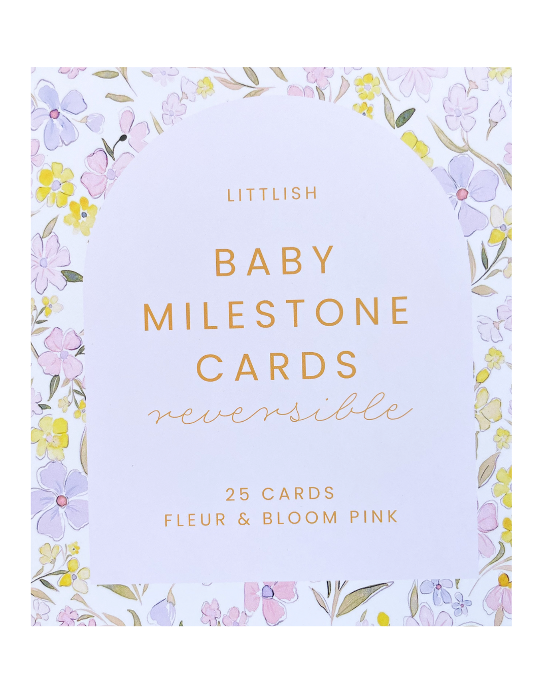 Fleur + Bloom Pink Reversible Baby Milestone Cards