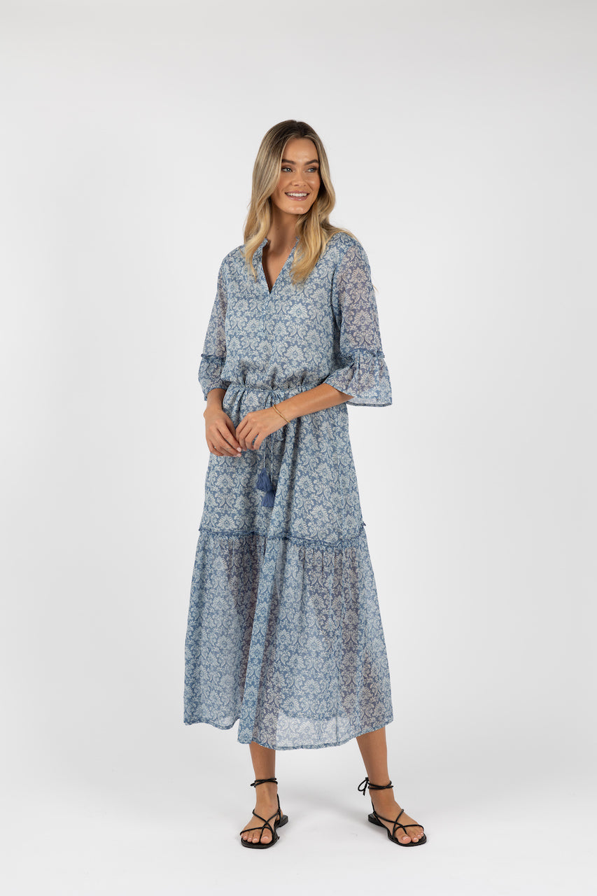 Fiesta Aries Dress - Blue Print