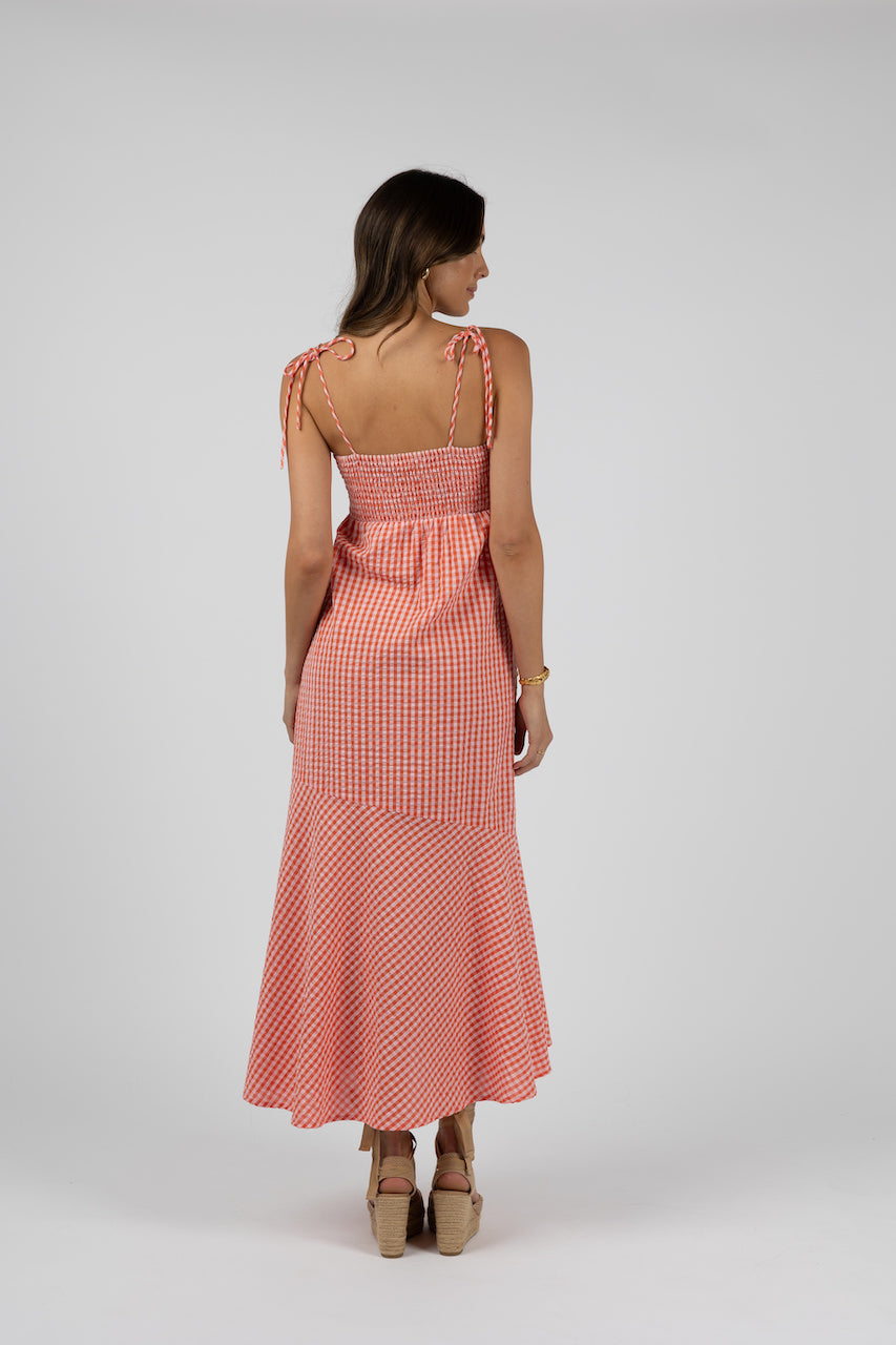 Sienna Dress - Pink/Red