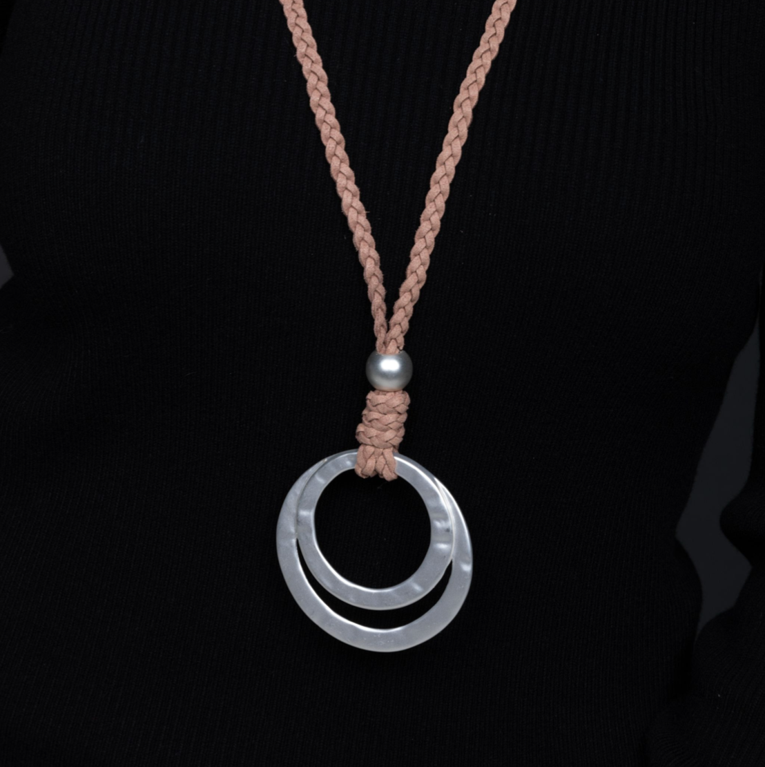 Double Circle Necklace - different colours available