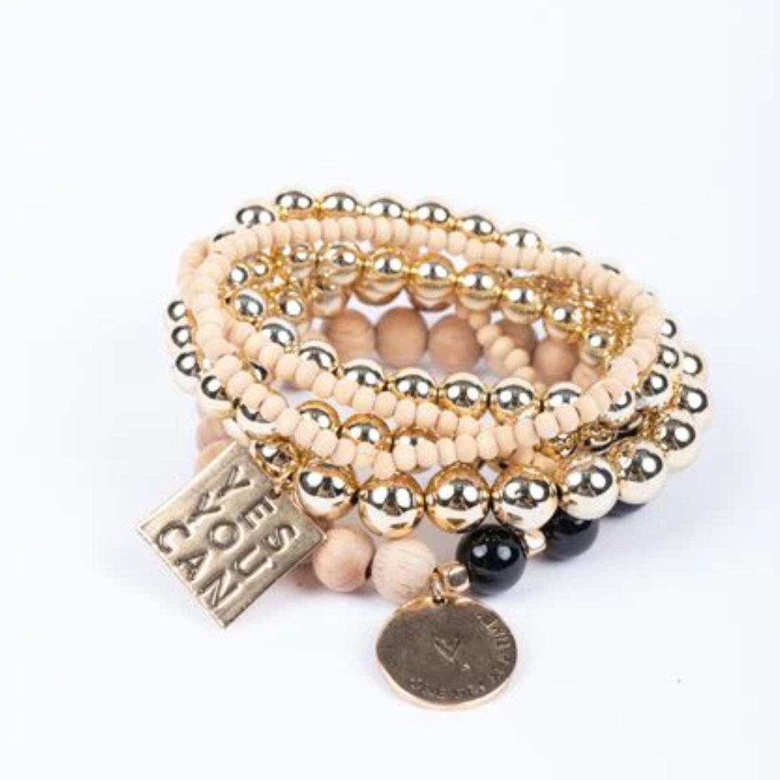 4 Always Charm Bracelet - Pink + Gold