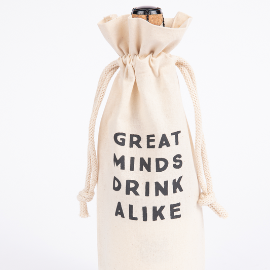 Great Minds Wine Bottle Bag - Natural