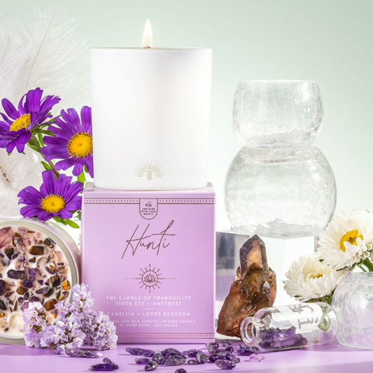 HUNTI' | THE CANDLE OF TRANQUILITY | CAMELLIA + LOTUS BLOSSOM
