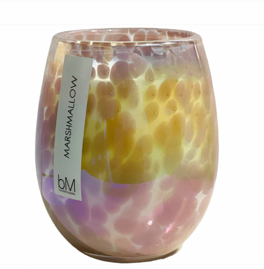 Confetti Glam Pink Glassware - Marshmallow
