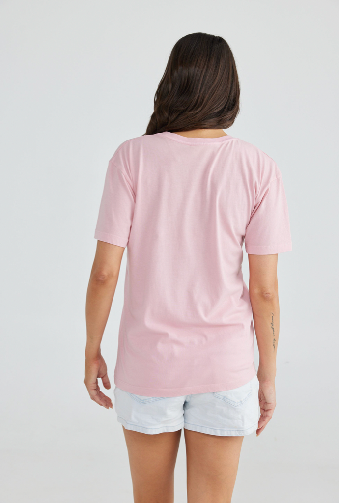 Take It Easy Relaxed Tee - Ballet Pink
