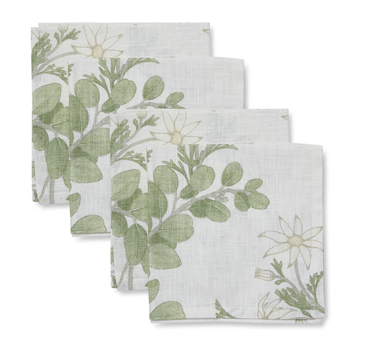 Flannel Flower Napkins - set of 4