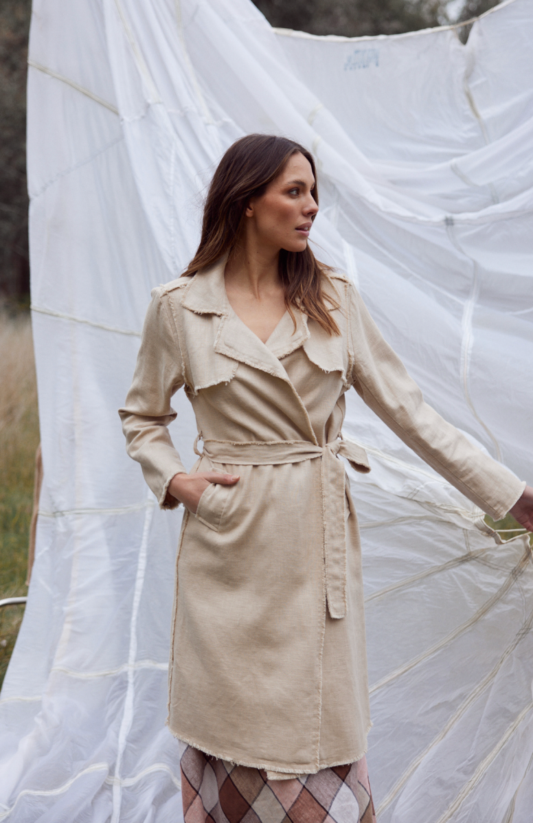 Mia Trench Coat - Natural