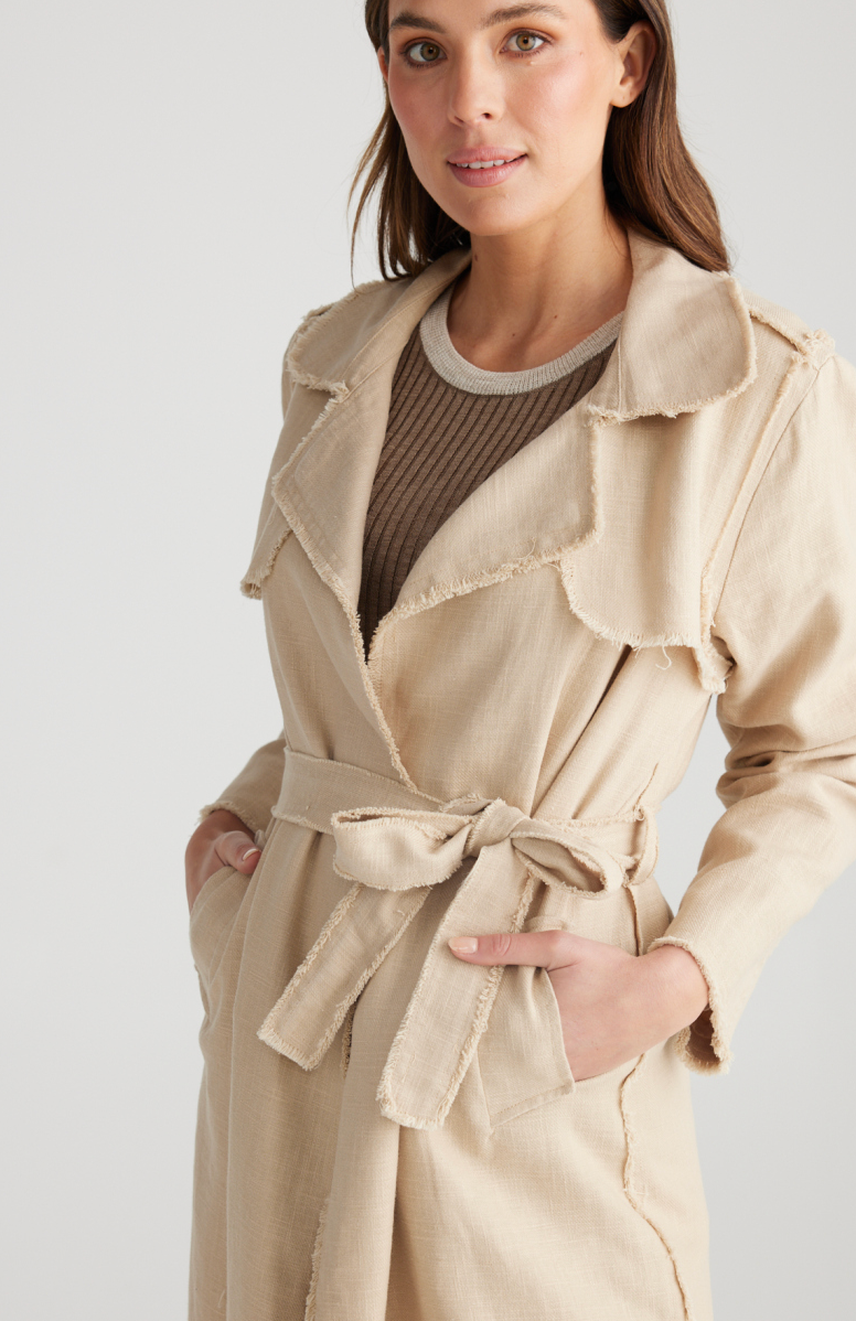 Mia Trench Coat - Natural