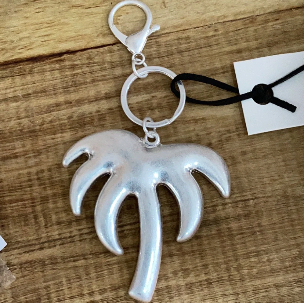 Palm Tree Key Ring - Silver