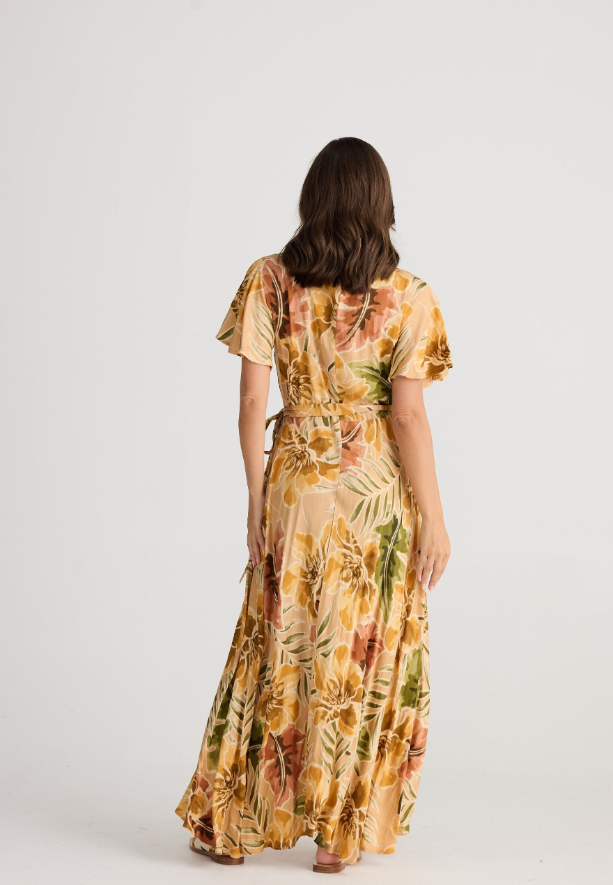 Tropics Wrap Dress - Majesty Palm