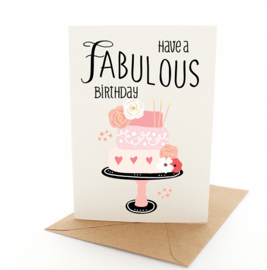 Pink Cake Card