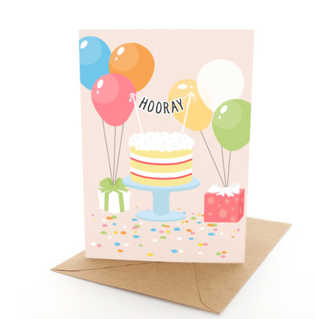 Hooray Cake Card