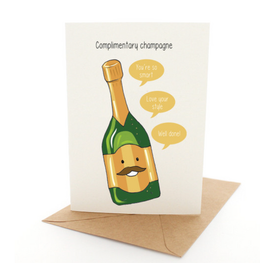 Punny Champagne Card