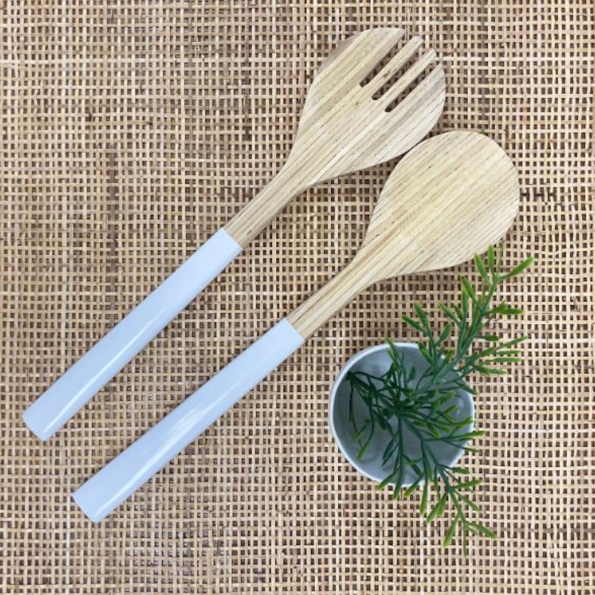 Salad Servers - White/Natural