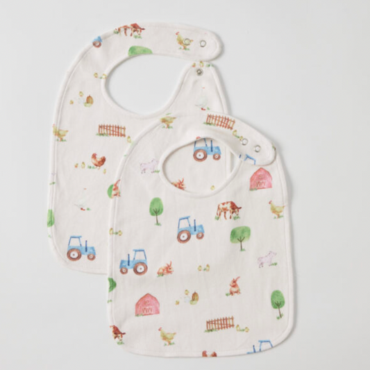 Barnyard Babies Bib Set of 2