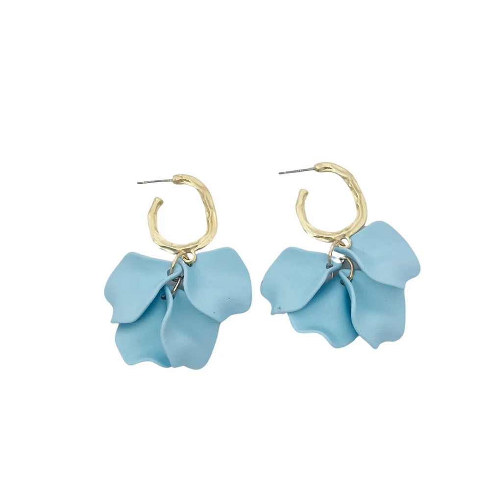 LOUISA EARRINGS - Powder Blue