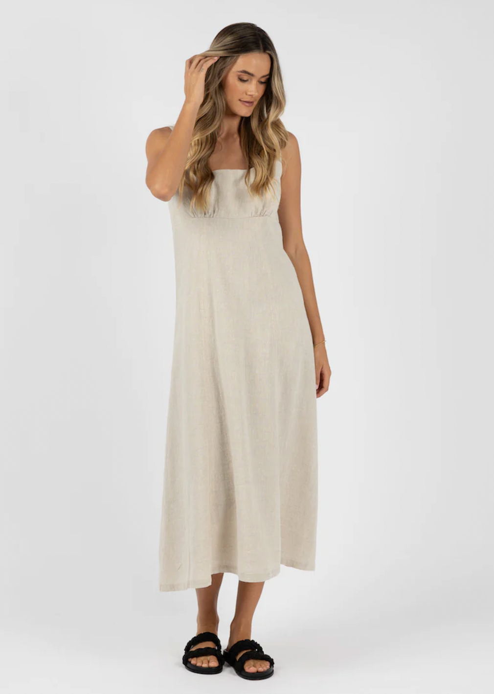 Tallulah Dress - Natural - Daisy Grace Lifestyle 