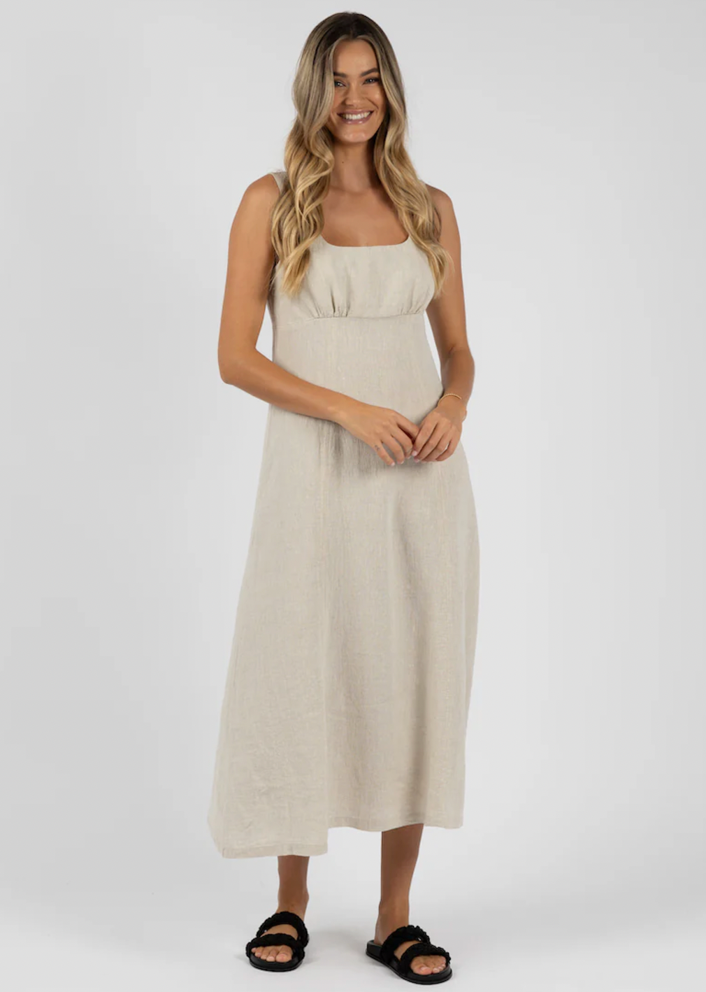 Tallulah Dress - Natural - Daisy Grace Lifestyle 