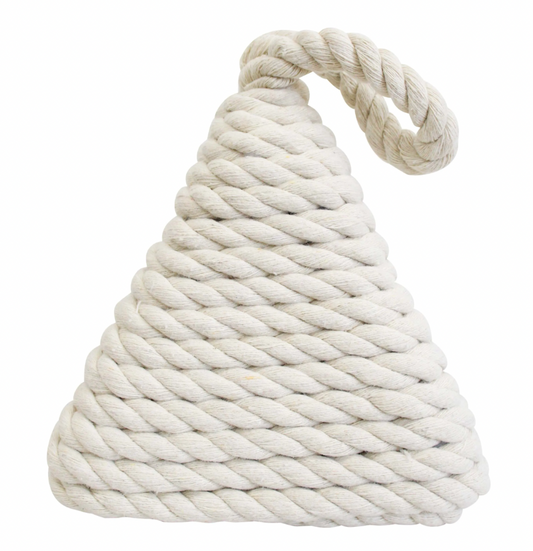 Doorstop Rope Pyramid - White