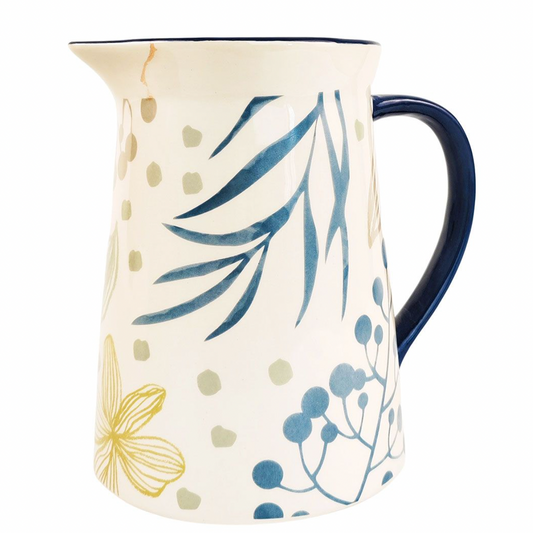 Summer Solstice Ceramic Jug Blue & Green