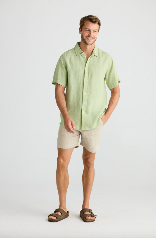 Harvard Shirt - Sage Linen