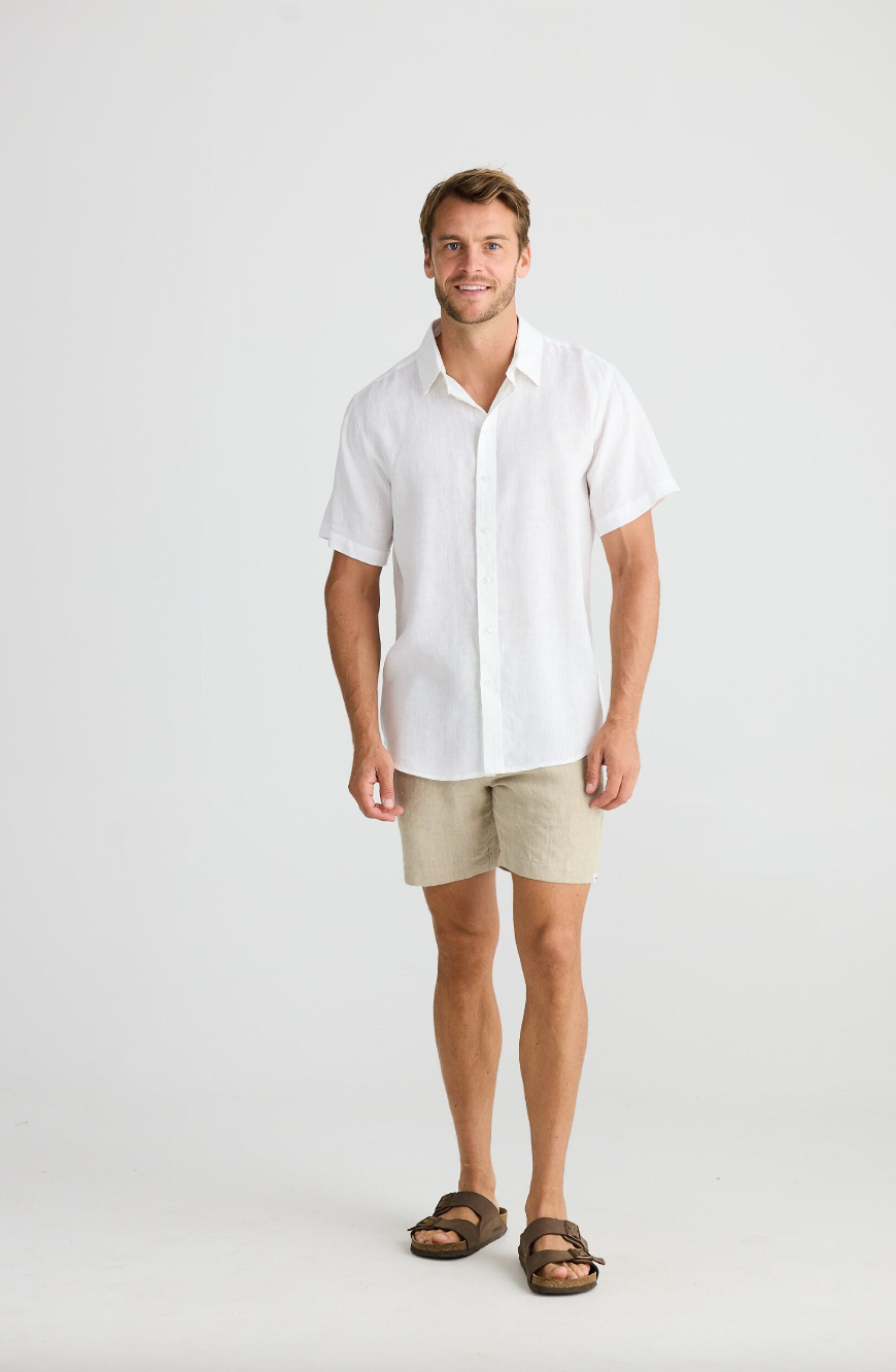 Harvard Shirt White Linen