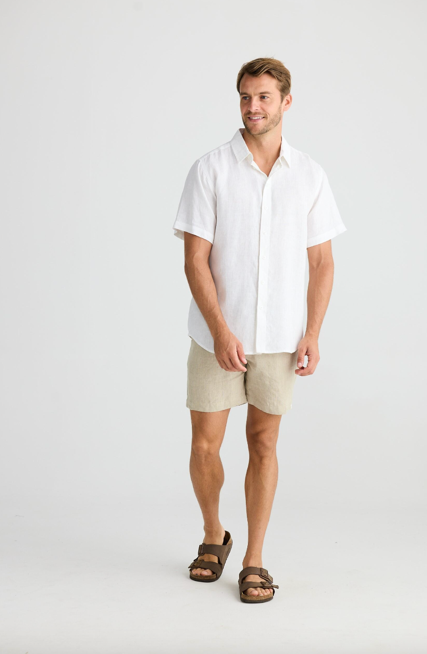 Harvard Shirt White Linen