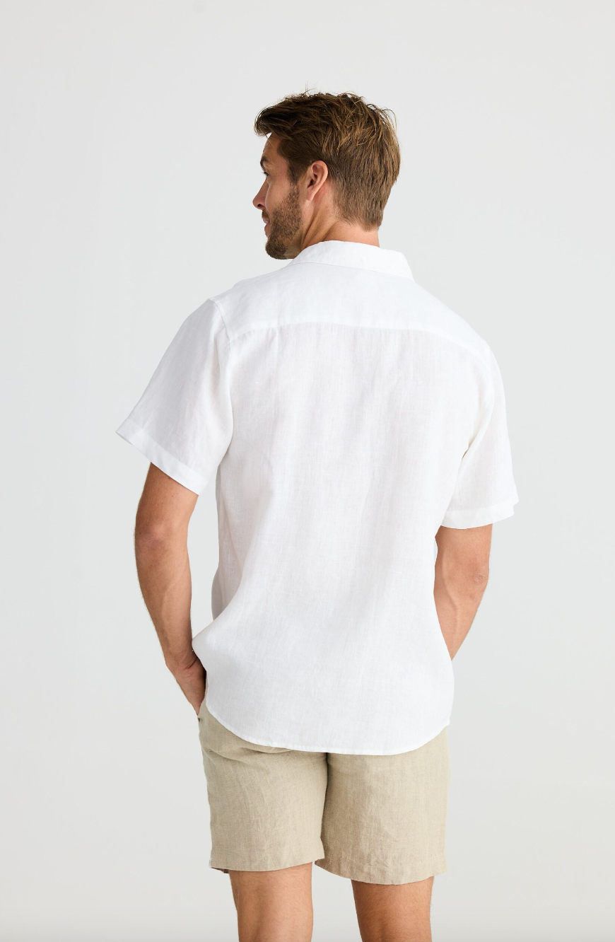 Harvard Shirt White Linen