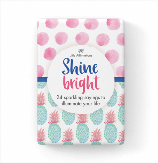 24 Inspirational Affirmation Cards + Stand - Shine Bright