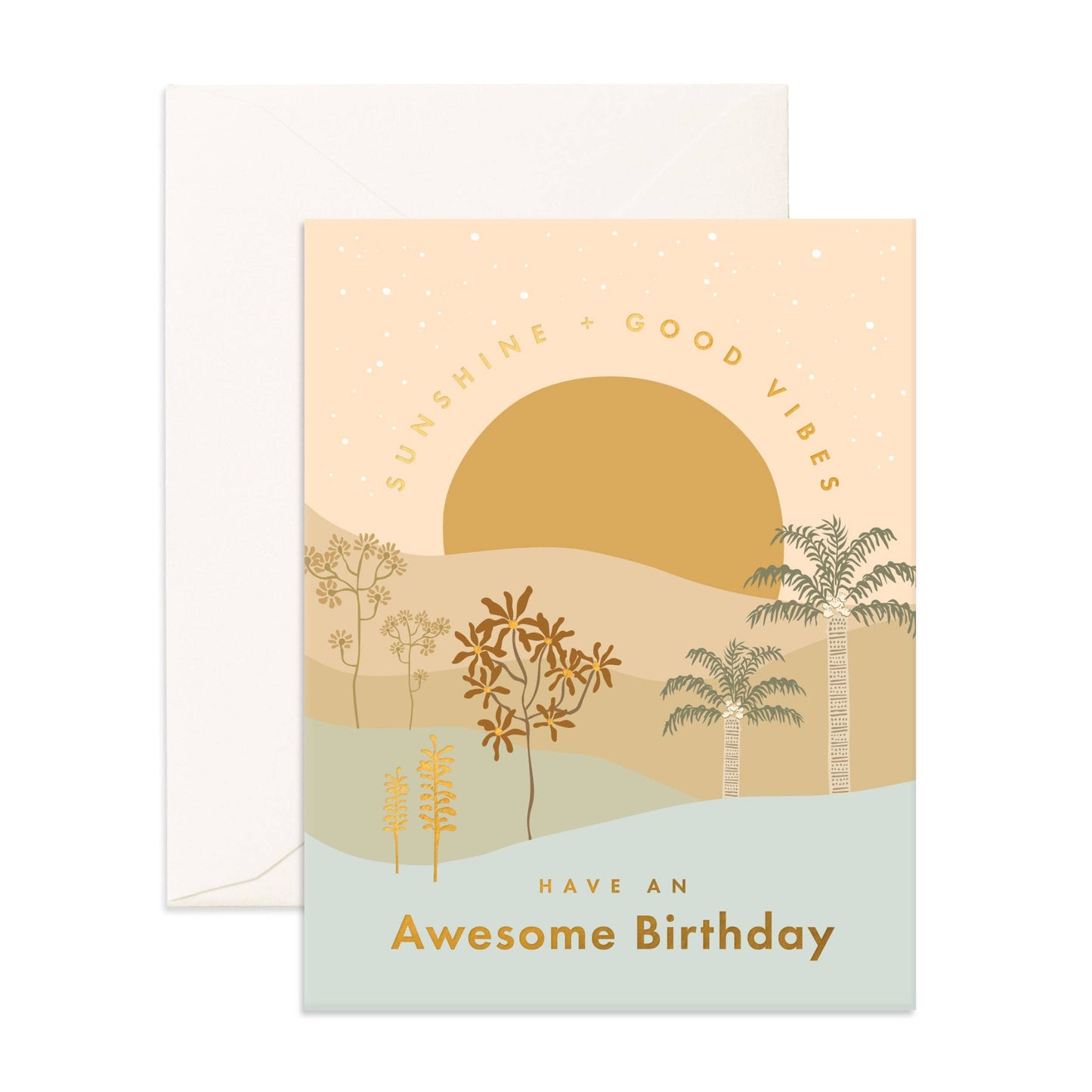 Awesome Birthday Sunset Greeting Card