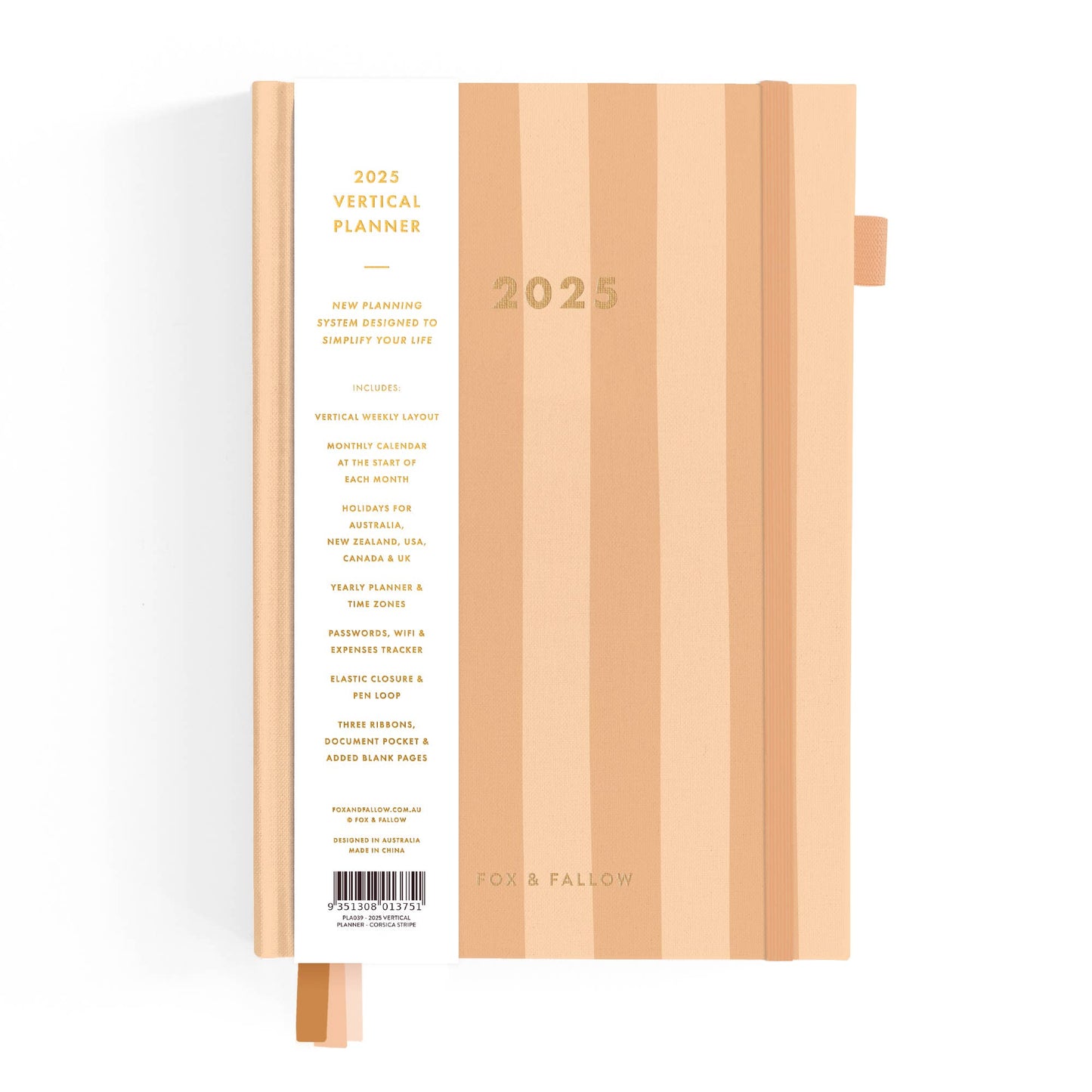 2025 Vertical Planner - Corsica Stripe