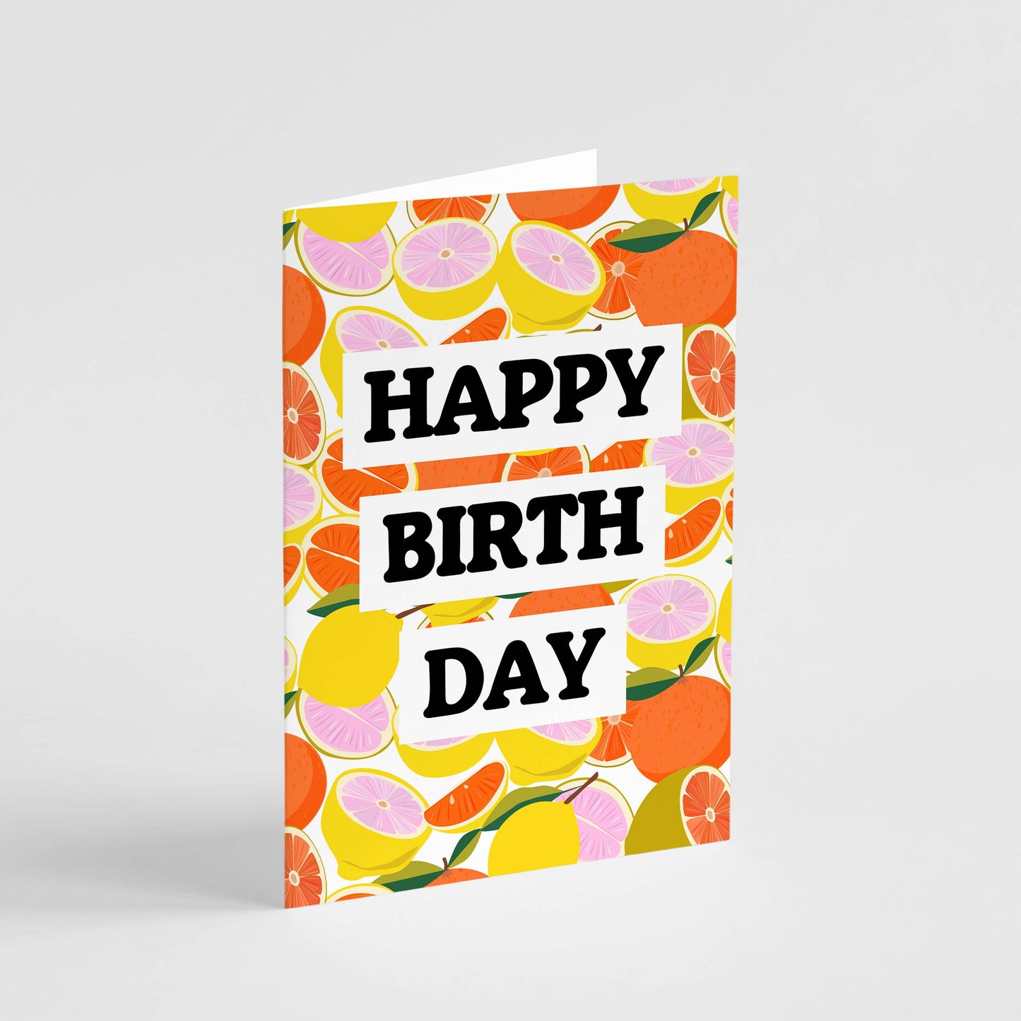 Citrus Happy Birthday Card - Bright Colourful Greeting Card